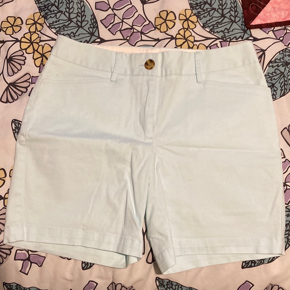 Sea-foam Green Lands’End Mid Rise Shorts size 4